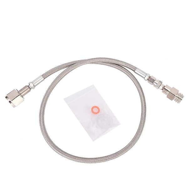1m G1/2 Højtryksslange CO2 til Ekstern CGA320 Tank Direkte Adapter (Sølv)
