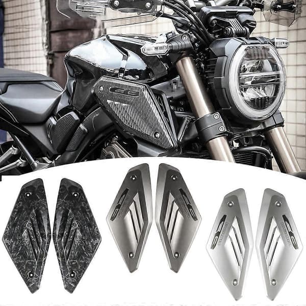 Blank Silver Motorcykel Ram Sidoskydd Kåpa Insugsrör Skydd för CB650R 2019 2020 2021