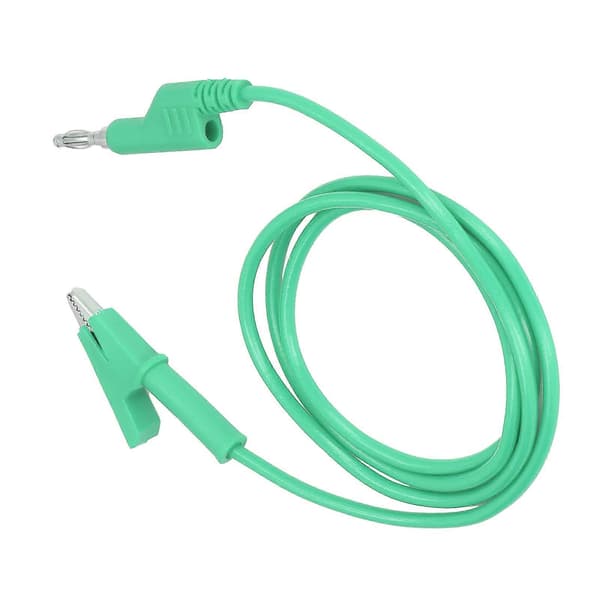 Krokodilklämma Testkablar Banankontakt Trådkabel Flexibel för Elektrisk Testning J.70035?1 4mm Grön