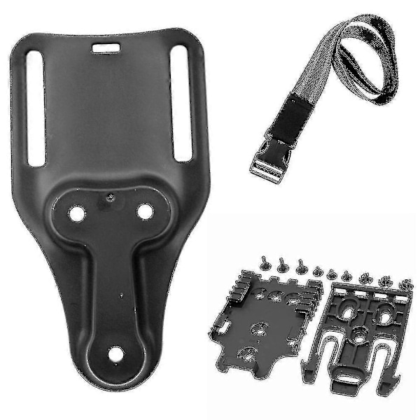 Taktiska Pistolhölster Tillbehör Qls Snabblåssystem Kit Universal Jakt Lågprofil Bältespaddel Benhölster Elastiskt Band Rem E BK short set