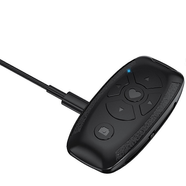 Ladattava Bluetooth-kaukosäädin Langaton ohjain Kameratikku Suljinlaukaisin puhelimille E-kirjan sivun kääntö A
