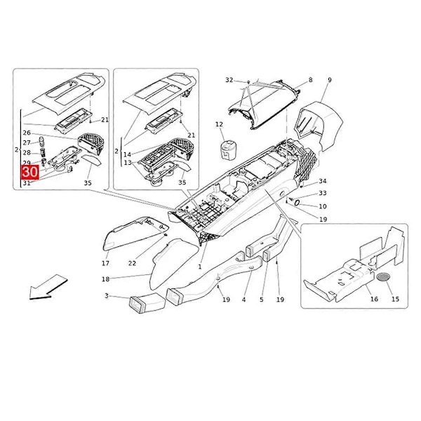 Bil Centerkonsol Kopholder Slot 670018482 670011189 til M157 2013-2024 Drikkevarer Vand Kopholder