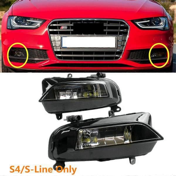 1 Par Frontfanger Tåkelys Monteringssett Kjørelys for (A4) S4 B9 2013-2015 8K0941699C 8K0941700C