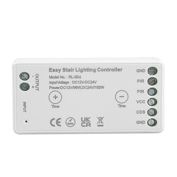 WiFi Tuya APP DC 12V 24V 8A Nem LED Trappebelysningscontroller PIR Infrarød Menneskelig Bevægelse Dagslyssensor Kontakt