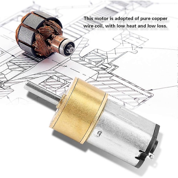 DC6V 14MM N20 Mikrometallivaihteisto Pölytiivis Moottori Robotti DIY:lle (60RPM)