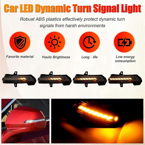 Bil LED Dynamisk Blinklys Bakspejl Indikator Blinklys til XT4 2019-2020 XT5 2017-2020