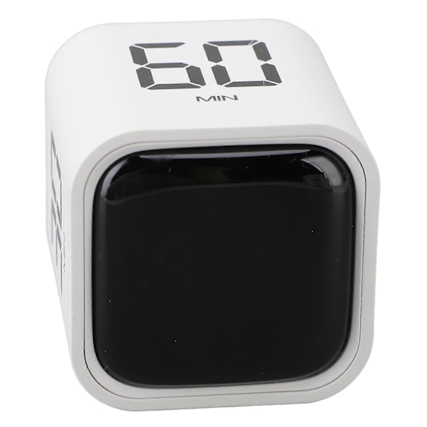 Gravity Timer Profesjonell Stille Drift Digital Cube Timer for Tidsstyring for Arbeid Studier Kjøkken Møte Hvit