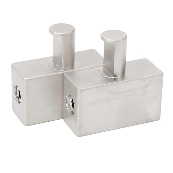 2 stk Dobbel 1/0 Gauge til 1/0 Gauge Forsterkerinngangsreduksjon Nikkelbelagt Aluminiumlegering Høy Effekt for Bilstereo