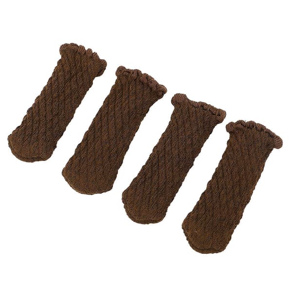 20 st Förtjockade Stickade Bordsstolsbensgolvskydd Möbelsockor för Hårda Trägolv Elegant Choklad