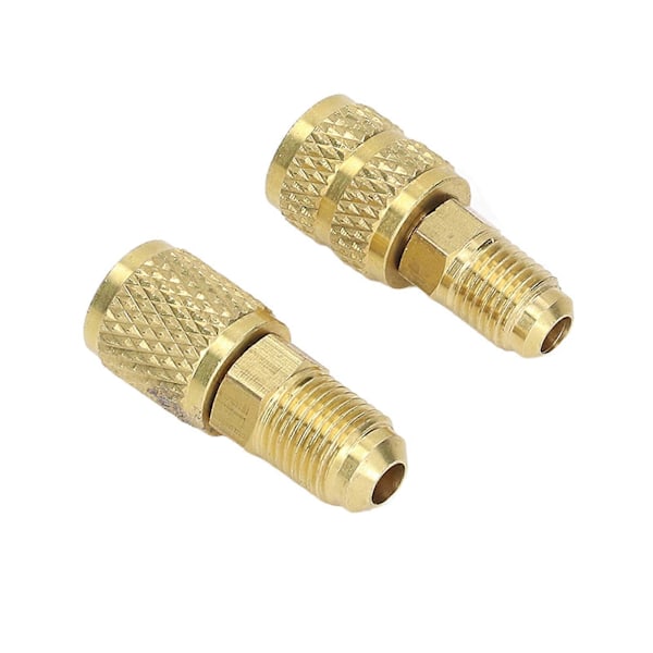Kølemiddeladapter R22 M1/4SAE X F5/16SAE R410 M5/16SAE X F1/4SAE Kobber Drejeadapter