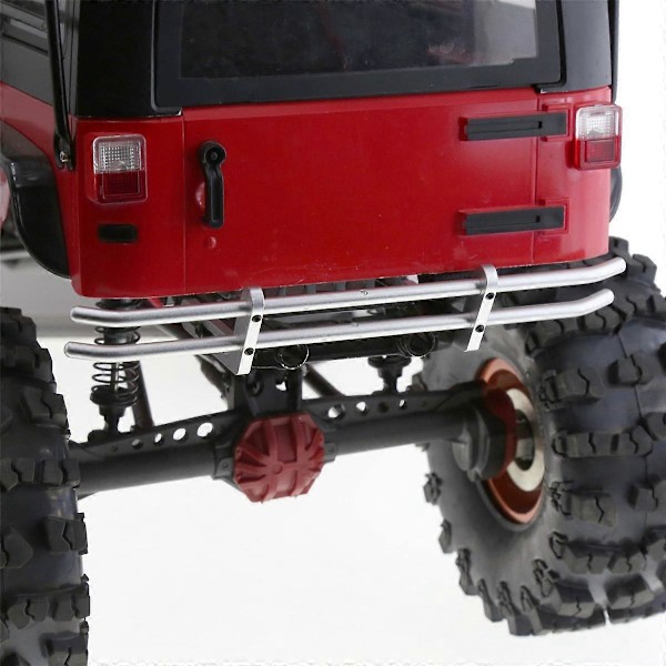 Metall Fremre Bakre Støtfanger for 1/10 RC Crawler Axial TRX4 SCX10 90046 90047 Oppgraderingsdeler Sølv