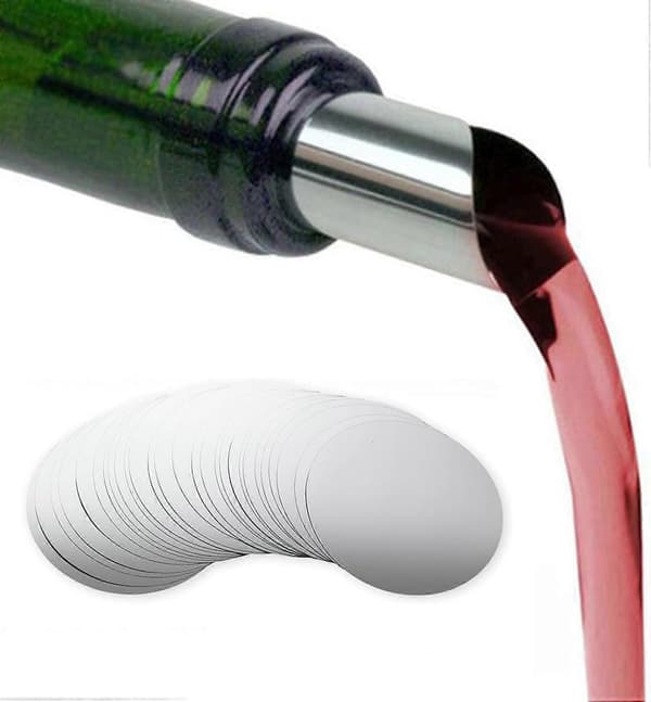 Pakke med 50 dryppfrie vinhellere, vinhelleskiver, helleskiver