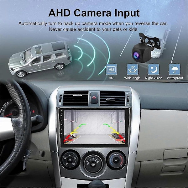 2G+64G Android Bilstereo för 2009-2013 Trådlös Carplay Android Auto, 9-tums Bilradio GPS WiFi Backkamera
