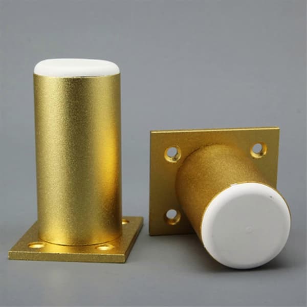 4 St Soffa Ben, Bordben Guld, Justerbar Höjd, Runda Ben, Höjd: 6-30cm, Bas i Aluminiumlegering | Anodiserad Yta 6cm