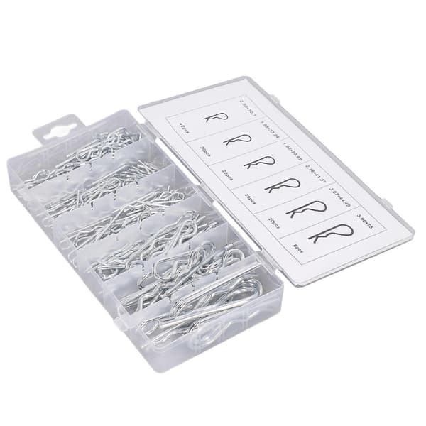 150 stk. Splint Splint Sortiment Sett Galvanisert Stål R-formet Tilhengerfeste Splinter Festemidler