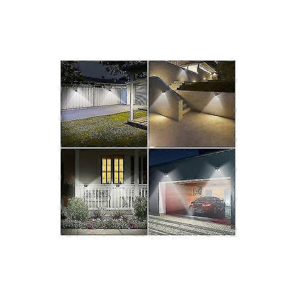 Solcelle-bevegelsessensorlys Utendørs 6-pakning, 40 LED Solcelle-bevegelsessensorlys Utendørs 3 Moduser Vanntette Solcellelys For Hage (Svart)