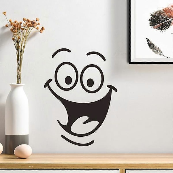 Tarra Itsekiinnittyvä PVC Hauska Hymynaama Seinätarra DIY Kodin Taide Sisustus Kotitalouksille Qinhai