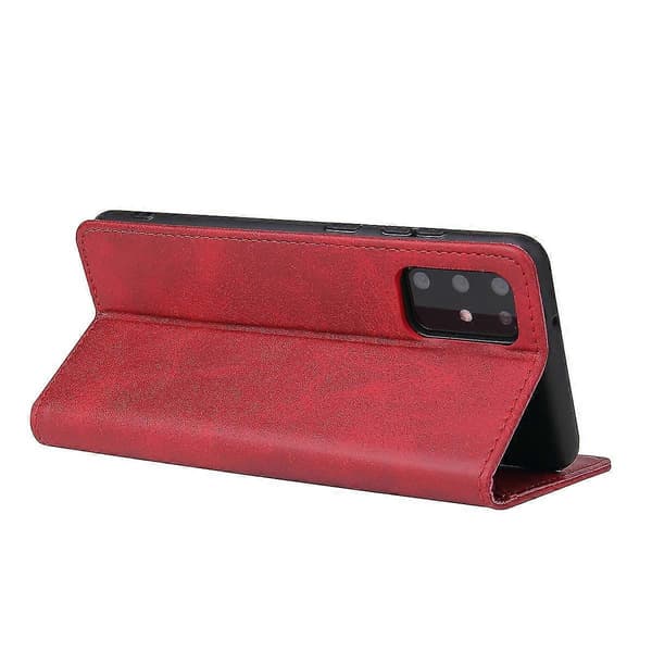Samsung S20 Lær Mobiltelefondeksel Red