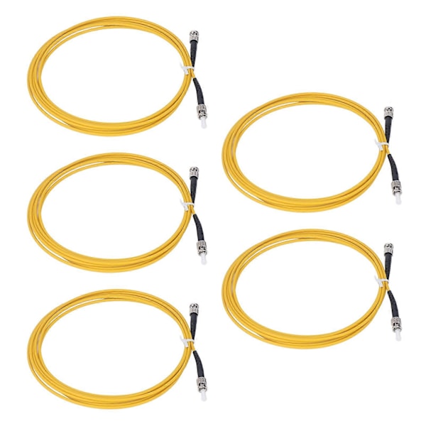 5 stk. optisk fiberkabel ST til ST 3 meter halogenfri LSZH-kappe optisk fiberforlengelseskabel