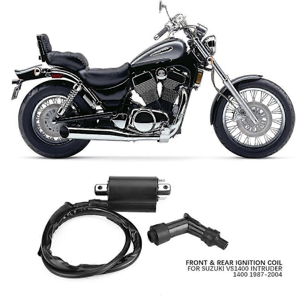 Främre & Bakre Tändspole för Suzuki VS1400 Intruder 1400 1987-2004 Tändningstillbehör