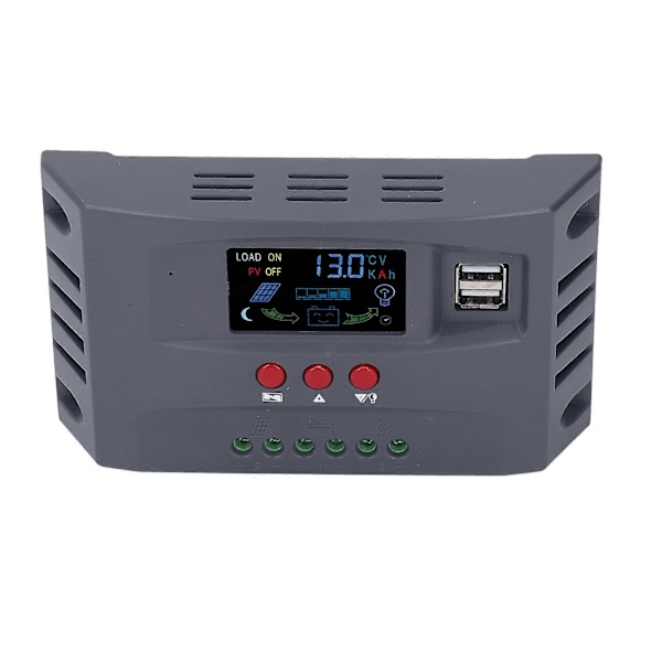 Solar Charge Controller med Lys LCD MPPT Overstrømsbeskyttelse Solar Charge Controller 12V 24V 20A