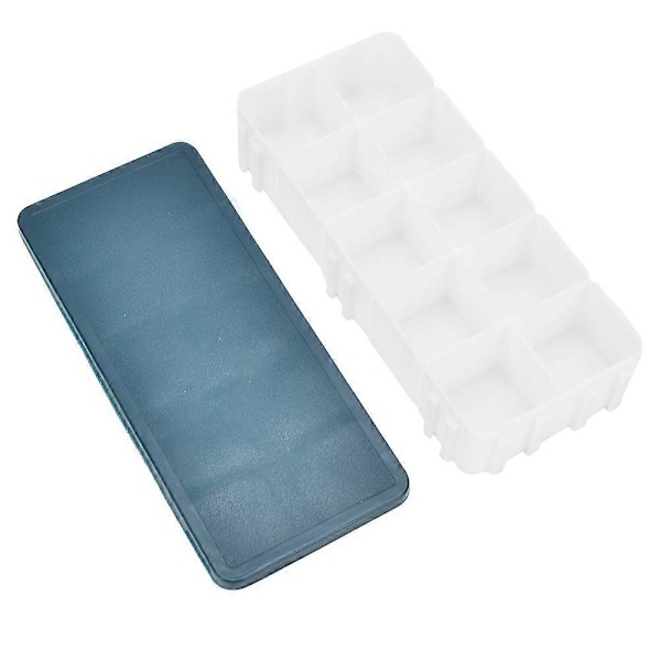 Gummi Dæk Palette Boks Akvarel Pigment Modulationsboks (10 Rum Sammenkoblelige)