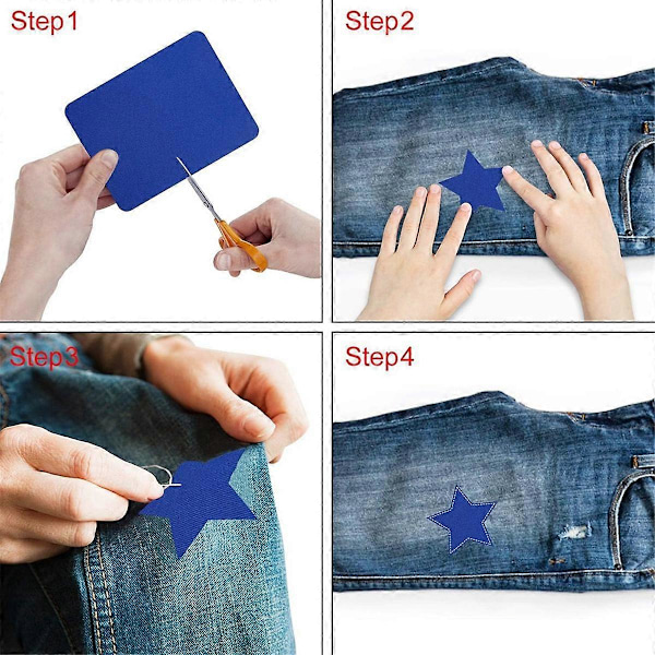 Strygemærker, 29 stk. Strygemærker til tøjreparation Jeans 12,4 x 9,4 cm (Multifarvet)
