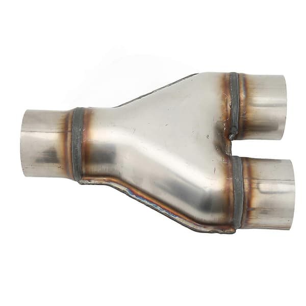 Y-formet Eksoshalerørspisser Rustfritt Stål 1 Innløp 2 Utløp Universal Lyddemper Endetipp Adapter Kobling 76mm Indre Diameter