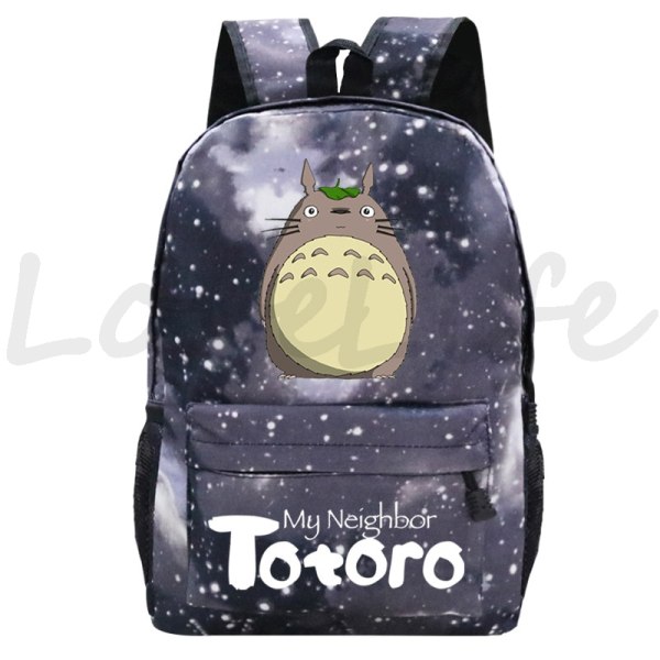 Min granne Totoro Ryggsäckar Anime Ryggsäck Mochila Pojkar Flickor Tecknade Skolväskor Studenter Bokväska Tonåring Laptop Resväska style 20