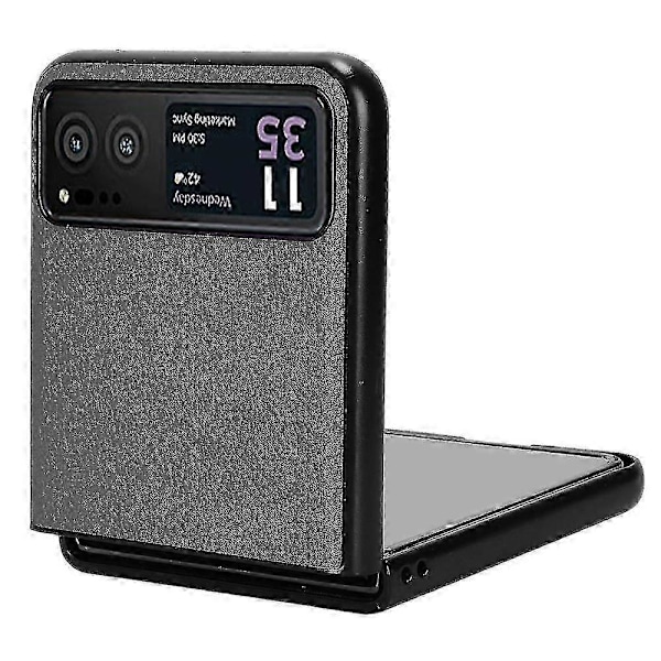 Motorola Razr 40 5G PU-nahka + PC Korttipaikkakansi Litsi-kuvio Iskunkestävä Puhelinkotelo - PunainenP20211224297 Grey