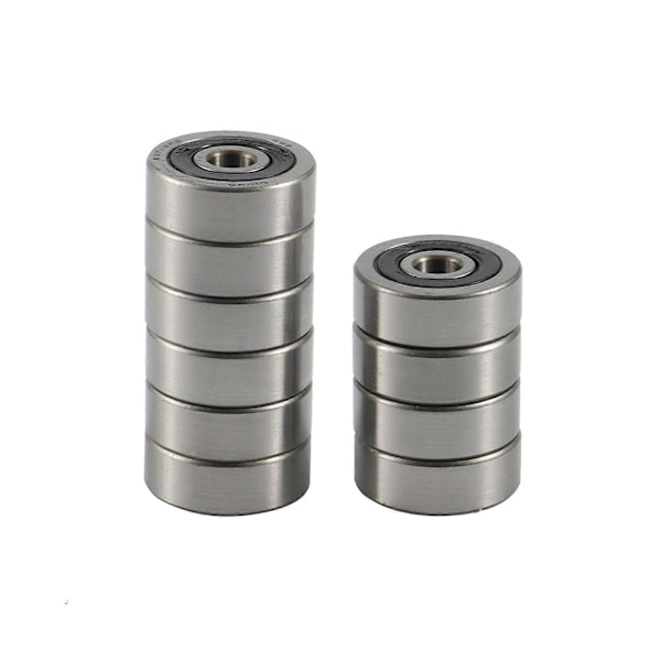 10 st 637 - Dubbla gummitätade lager 7X26X9mm, djupt spår, höghastighets skateboardlager