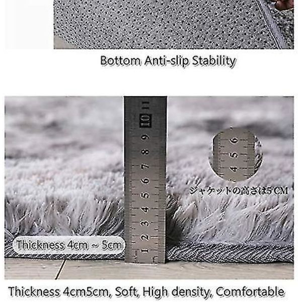 Tflycqsoft Modern Shaggy Matta 4x6.6 för Sovrum Vardagsrum Sovsal Barnrum Hem Dekorativ, Halksäker Plysch Fluffig Päls Area Mattor Bekväm Sjuksköterska