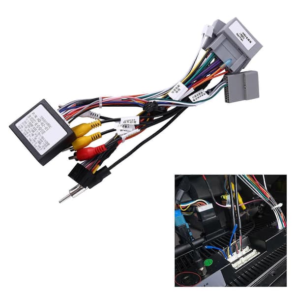 Bil 16-Pin Strömkabel Kabeladapter med Canbus+USB för XR-V Vezel Jade Fit Installation Android Stereo Spelare