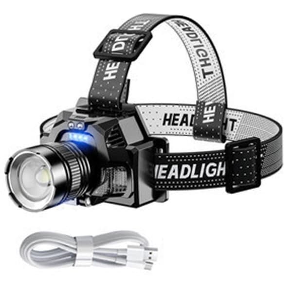 LED Hodelykt Multi Moduser med Bevegelsessensor Vanntett Hodelykt USB Oppladbar Zoombar Hodelykt Arbeidslys