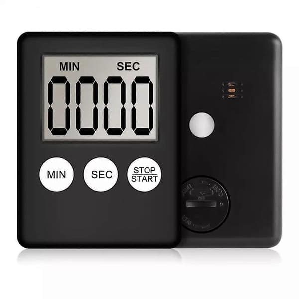 Digitalt Kjøkkentimer, Timer, Eggtimer, Egnet for Arbeid, Sportstimer, Spill, Koketimer, 2 Pakk Svart
