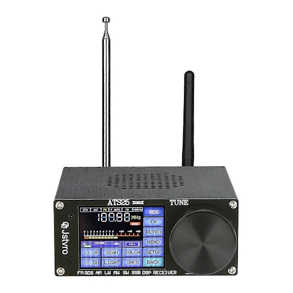 ATS25 Max Si4732 Kaikkien Aaltoalueiden Radiovastaanotin FM RDS AM LW MW SW SSB DSP Vastaanotin 2,4 tuuman Kosketusnäytöllä