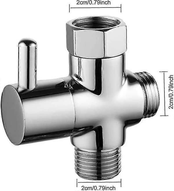 Treveisventil, Ventilomleder, Omlederventil, Massiv messing treveisventil, Håndholdt dusjhode og fast dusjhode