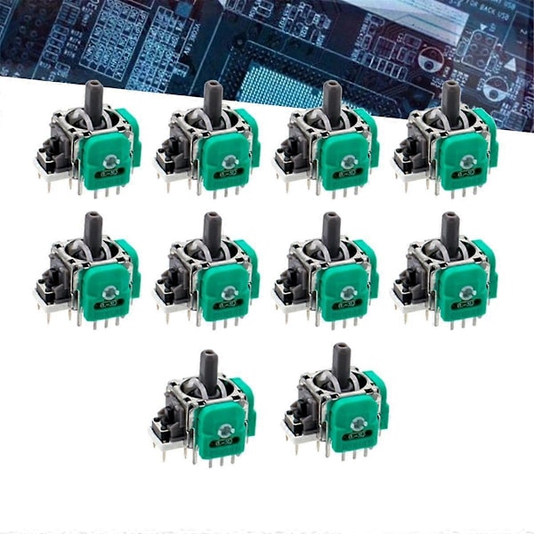 10 stk. for Switch Pro Hall Elektromagnetisk Joystick Switch Pro Spillkonsoll 3D Hall Joystick Sensor Potensiometer