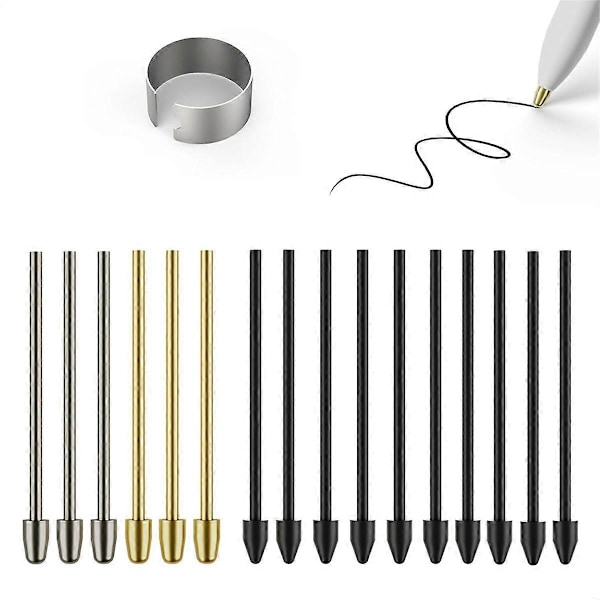 16 stk. Markør Pen Stylus Spidser til Remarkable 2, Remarkable 2 Pen Spidser med Værktøj til Fjernelse af Nib, Metal Spidser/Nib Refill