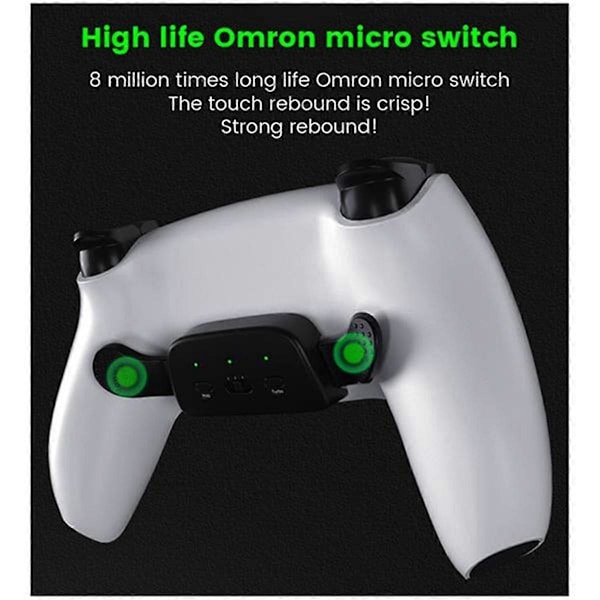 010 020 030 til Controller Bagknap Tilbehør Udvidelse Adapter Gamepad Paddle Key med Turbo til Sort
