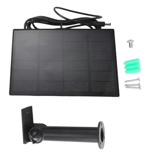 4W Solpanel Utgång 5V Solceller Laddning Inbyggt 18650 Batteri för Utomhussäkerhetskamera
