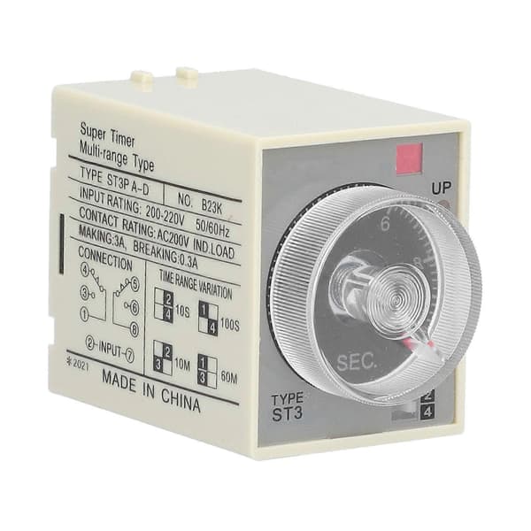BERM Tidsrelé Justerbar Påslåingsforsinkelse Timer Tilbehørs Reservedel ST3PAD(DC24V )