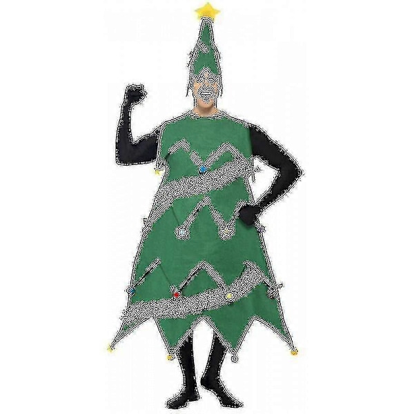 Vuxen Herr Dam Julgran Kostym Jul Maskerad Kläder Cosplay Kostymer