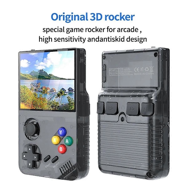 M19 Retro Videospillkonsoll 128G Håndholdt Klassisk Nostalgisk Arkadespillkonsoll 3D Joystick Opptil 25 Simulatorer C