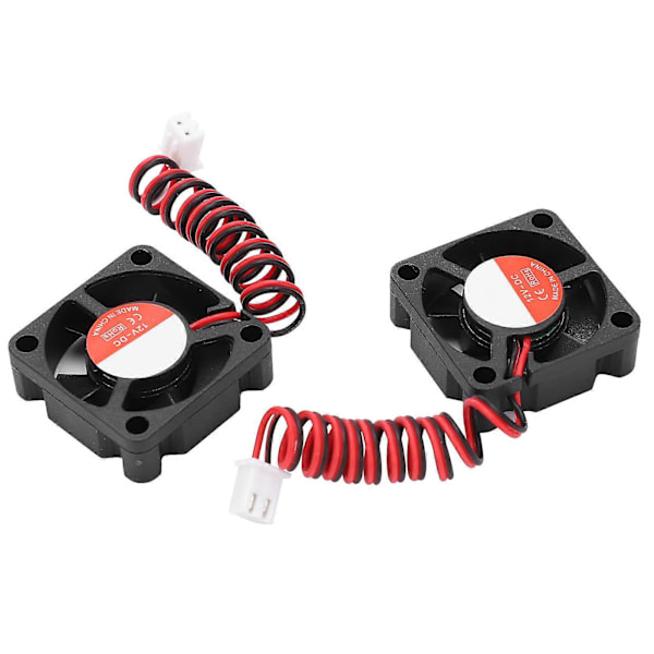 2 stk. 3D Printer Blæser Lav Støj Køleblæser Passer til Ender?3 Reservedel 30x30x10mm DC12V