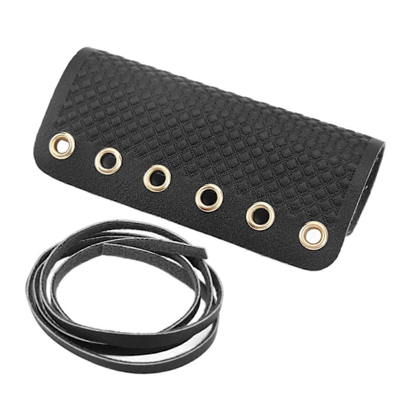 Motorsykkel Håndtak Deksel Fiber Simulert Lær Anti Sklisikker Retro Universal Styregrep Wrap Svart