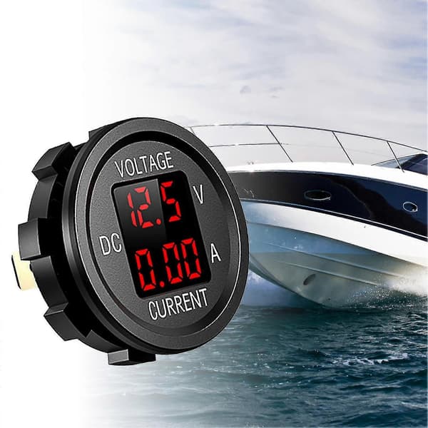 Digital Voltmeter Amperemeter Universal Høj Præcision Dobbelt LED Display 12-24v Bil Spænding Strøm Monitor Panel Til Bil Red