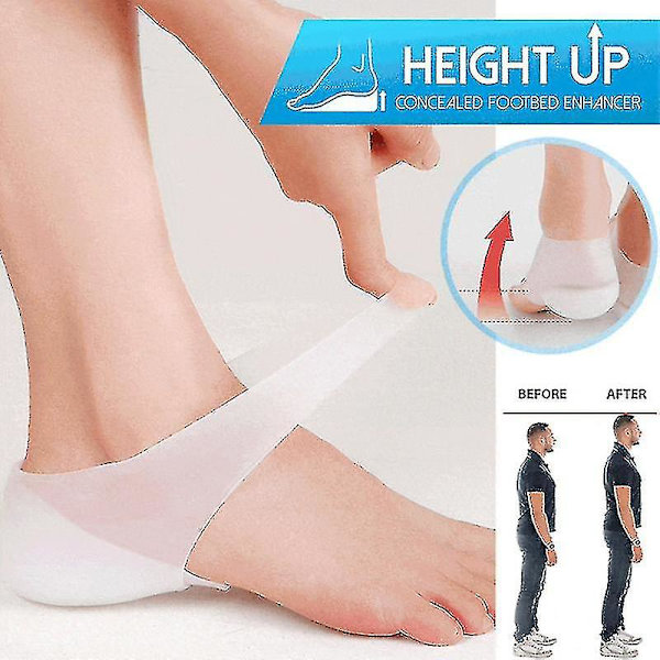 Dold Förhöjare Osynlig Höjande Silikon Innersula Femal height 3cm