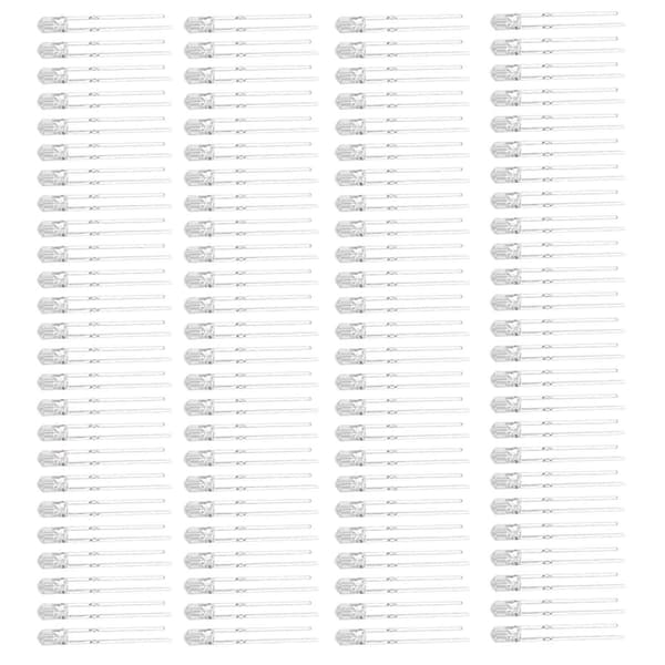 100 st LED-diod 3mm 8 Färger LED Ljusfärg Lampa Elektroniska Komponenter Kit 3V Röd