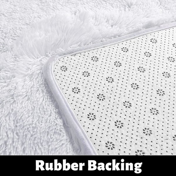 Tflycq Rund Ryamatta för Sovrum, fluffig Cirkelmatta 120x120 cm för Barnrum, lurvig Matta för Tonårsrum, raggig Cirkulär Matta för Barnkammare, luddig P